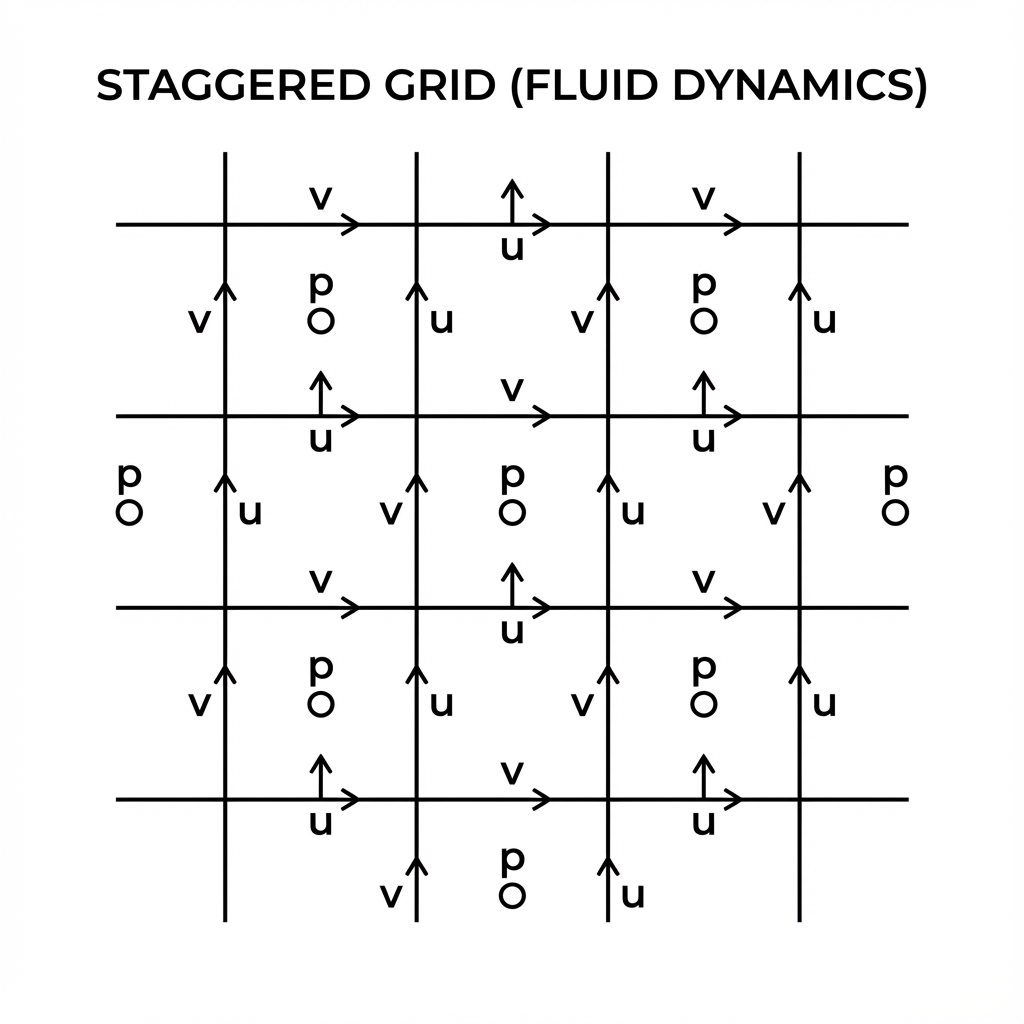 Staggered Grid Diagram
